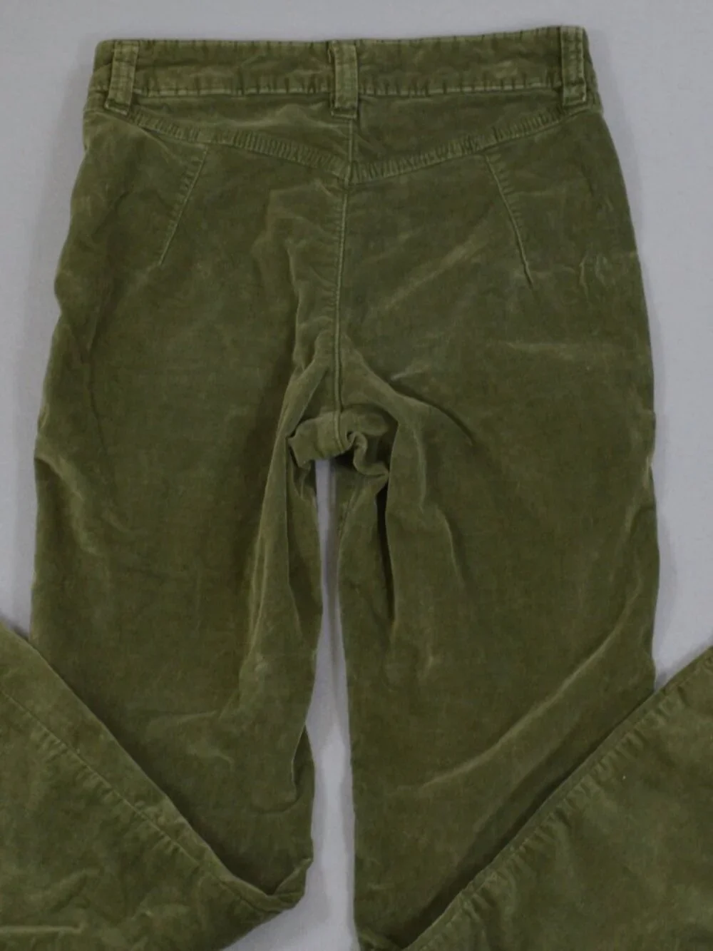 🌿 Free People Olive Corduroy Pants XS Boho Vintage Wash